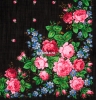 Esarfa premium Varenka din lana, negru, 89x89cm