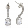 Elisa earrings with rhodium-plated silver 925 crystals