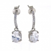 Elisa earrings with rhodium-plated silver 925 crystals