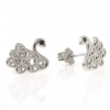 Swan earrings with rhodium-plated silver 925 crystals