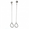 Drop earrings with rhodium-plated silver 925 crystals