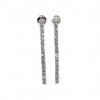 Tennis earrings with rhodium-plated silver 925 crystals