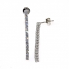 Tennis earrings with rhodium-plated silver 925 crystals