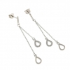 Drop earrings with rhodium-plated silver 925 crystals