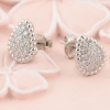 Drop earrings with rhodium-plated silver 925 crystals