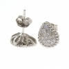 Drop earrings with rhodium-plated silver 925 crystals