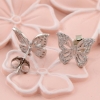 Cercei fluture cu cristale argint 925 rodiat