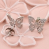 Butterfly earrings with rhodium-plated silver 925 crystals