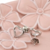 925 rhodium-plated silver heart earrings