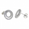 Magnolia earrings with rhodium-plated silver 925 crystals