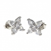 Primrose earrings with rhodium-plated silver 925 crystals