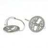 Tree of life earrings with rhodium-plated silver 925 crystals