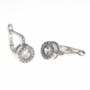 Zinnia earrings with rhodium-plated silver 925 crystals