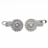 Zinnia earrings with rhodium-plated silver 925 crystals