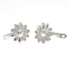 Azalea earrings with rhodium-plated silver 925 crystals