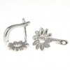 Azalea earrings with rhodium-plated silver 925 crystals