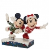 Mickey and Minnie Mouse ice skating figurine