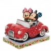 Figurina Mickey and Minnie Mouse in Car - Te iubesc, hai cu mine la plimbare!