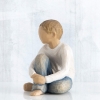 Figurina Willow Tree - Caring Child - Copil crescut cu grija iubitoare a parintilor