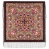Premium shawl Posadsky, wool, brown - 148x148cm