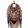 Premium shawl Rose Soul, wool, brown - 148x148cm