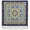 Premium shawl Idyll, wool, blue - 148x148cm