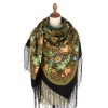 Premium shawl Beloved, wool, black - 148x148cm