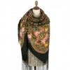 Premium shawl Beloved, wool, green - 148x148cm