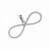 Infinity pendant with crystals, rhodium-plated 925 silver