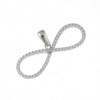 Infinity pendant with crystals, rhodium-plated 925 silver