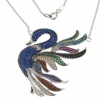 Colier lebada royal blue cu cristale, argint 925 rodiat