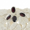 Garnet set of earrings, ring, pendant, silver 925