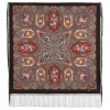 Premium shawl My magic Mirror, wool, brown - 148x148cm