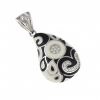 Set Fancy drop cercei, inel (60), pandantiv, argint 925 rodiat