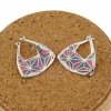 Geometric earrings with rhodium-plated silver 925 enamel