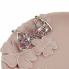 Geometric earrings with rhodium-plated silver 925 enamel