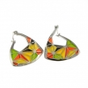 Geometric earrings with rhodium-plated silver 925 enamel