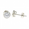 Stud earrings in rhodium-plated silver 925 - 7mm