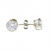 Stud earrings in rhodium-plated silver 925 - 8mm