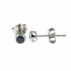 Stud earrings in rhodium-plated silver 925 - 4mm