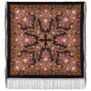 Premium shawl Remembrance about summer, wool, black- 148x148cm