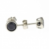 Stud earrings in rhodium-plated silver 925 - 7mm