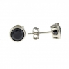 Stud earrings in rhodium-plated silver 925 - 7mm