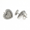 2 in 1 heart earrings with zirconia crystals in rhodium-plated 925 silver