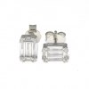 Cercei rectangle studs din argint 925 rodiat