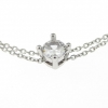 Chaton crystal charm bracelet, rhodium-plated 925 silver