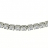 Adjustable tennis bracelet with crystals, rhodium-plated 925 silver
