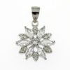 Daisy earrings set, pendant, silver 925 rhodium-plated