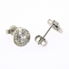 Fantasy earrings with crystals, rhodium-plated 925 silver