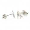 Swallow earrings, rhodium-plated 925 silver